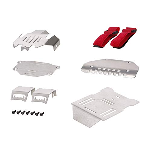OWSOO Compatível com Traxxas TRX-4 G500 RC Car 6PCS RC Chassis Armor Aço inoxidável Protetor Proteto