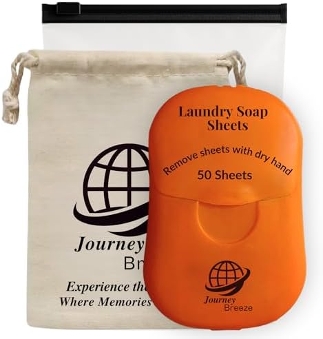 Travel Laundry Detergent Sheets (50 Pack) - Best Travel Laundry Solution Gift