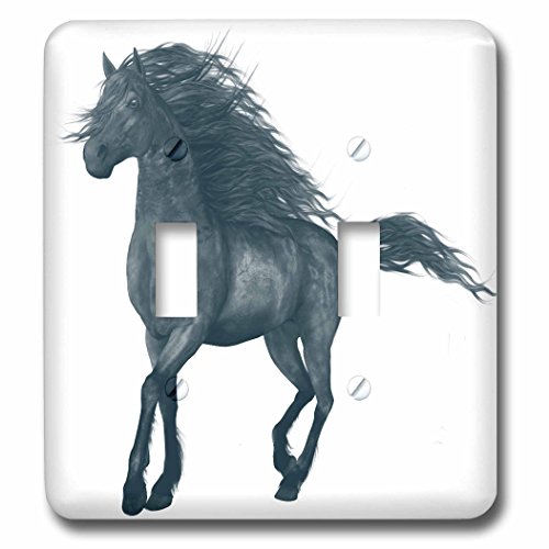 Interruptor de luz de caballo en 3D para decoración rústica infantil 3