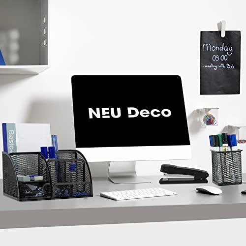Neudeco Mesh Office Desk Organizers And Accessories Office Supplies Desktop Organizer Black #TOP7