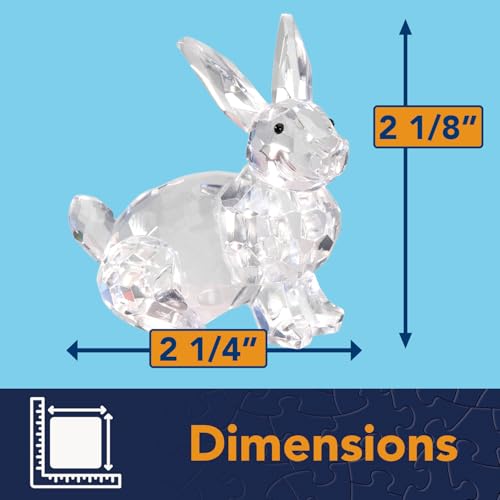 Figurines en cristal à collectionner et lapin décoratif pour la maison - 3
