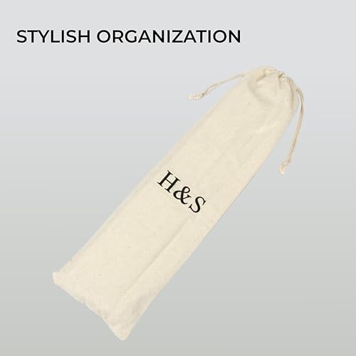 Miniatura 6 de H&S Juego de agujas de tejer para principiantes y profesionales, 36 agujas de tejer de bambú con mango de agarre firme, juego de agujas de punta