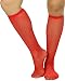 ToBeInStyle Women's Sheer Fishnet Knee High Socks with Backseam Design