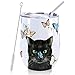 NymphFable 12oz Gato Taza Termica Cafe para Llevar Taza Termo Acero Inoxidable Taza Personalizada