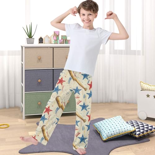Boy's Pants Drawing of Baseball Jogger Pants Elastic Waist Long Bottoms Trousers with Pockets 6-14 Years4