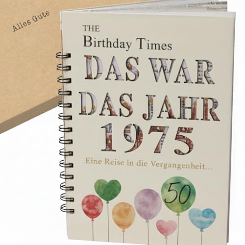 the lazy panda card company Das Jahr, das 1975 war - Karte Buch zum 50. Geburtstag mit Details zum Geburtsjahr Geburtstagskarte (-1975) the lazy panda card company Das Jahr, das 1975 war - Karte Buch zum 50. Geburtstag mit Details zum Geburtsjahr Geburtstagskarte (-1975)