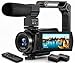 Video Camera Camcorder, 5K 48MP 10X Optical Zoom Vlogging Camera for YouTube, WiFi IR Night Vision Cam Corder with 3" 270° Touchscreen, Webcam Function, Stabilizer, Remote Control＆2 Batteries