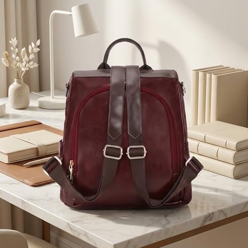 Image of VISMIINTREND Backpack for Women | Stylish Vegan Leather Backpack Bags for Women | College Bag for Girls | Office, Travel & Daily Use