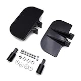 XKMT- Rear Passenger Mini Black Floorboards Footboards Foot Rest Pegs Mounts Compatible With H-D...