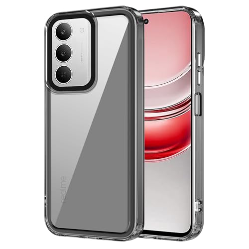 Image of Zapcase Back Case Cover for Realme 14x 5G | Compatible for Realme 14x 5G Back Cover | Case Cover with Camera Protection | (TPU + PC | Translucent Black)