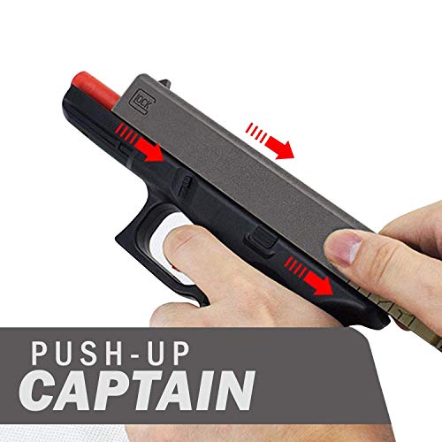 Image of HALO NATION 2in1 Police Pistol BB Bullet Gun Toy - Air Pistol Suitcase Mouser Gun with 6mm Bullets & Water Jelly Bullets - with Laser Target for Kids Glock Mouser Revolver Toy Gun - Black