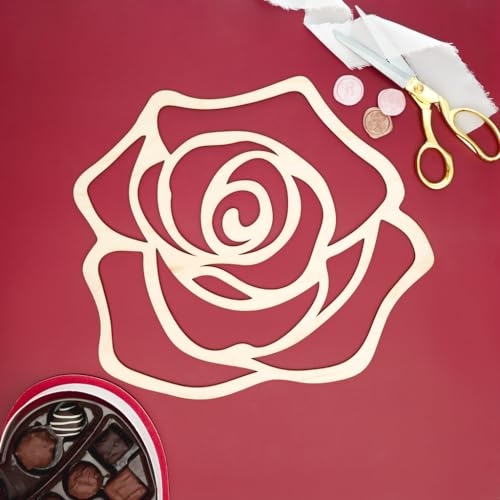 Platos decorativos de madera Rose 11 pulg. x10 miniatura 5