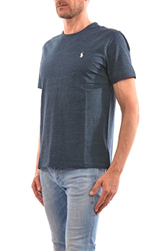 Image of Polo Ralph Lauren Mens Crew Neck T-Shirt, Blue Eclipse, Medium