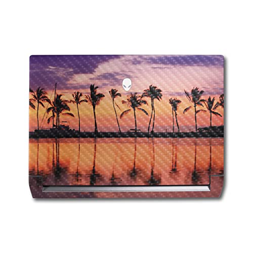 Image of MightySkins Carbon Fiber Skin Compatible With Alienware M17 R5 (2022) Full Wrap Kit - Line Of Palms | Protective, Durable Textured Carbon Fiber Finish | Easy To Apply & Change Styles | Made in the USA