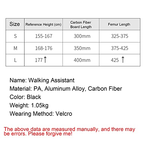 IINCOOY Lightweight Upright Walker, Bionic Body Power Walkers Mobility Walking Leg Training Aids Portable Mobility Walking Aids for Disabled Elderly (Color : Right, Size : L)