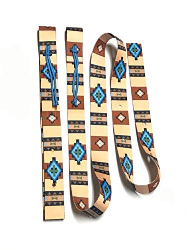 cinch strap set latigo tan tribal 2