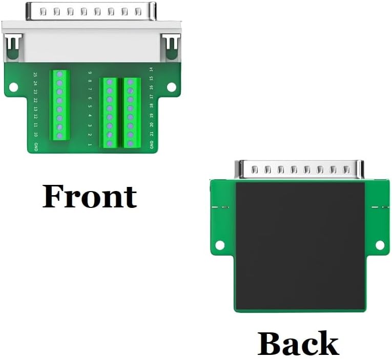 CompuCablePlusUSA.com DB25 Male Solderless Type Shielded Metal Hood Solderless Breakout Connector RS232 D-SUB Serial Adapter (DB25, Male)