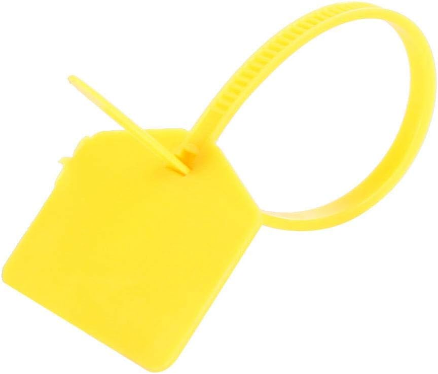Yosoo Self-Locking Nylon Cable Ties Zip Ties Marker Ties (Yellow, 100Pcs, 4.7 inches)