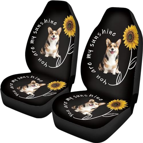 Housses de siège de voiture lavables motif chien Corgi pour protéger l'habitacle
