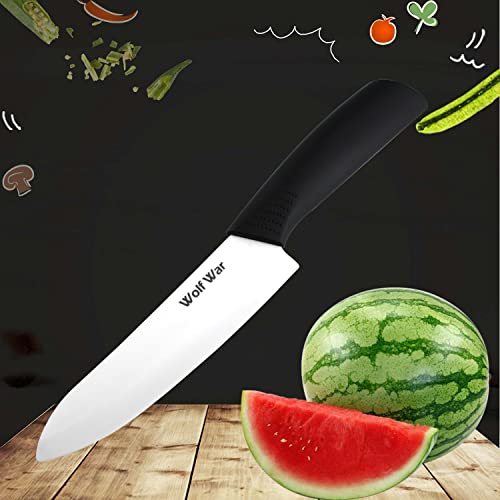 Kitchen Ceramic Knife Set Professional Knife With Sheaths, Super Sharp Rust Proof Stain Resistant (6" Chef Knife, 5" Utility Knife, 4" Fruit Knife, 3" Paring Knife, One Peeler) #TOP5