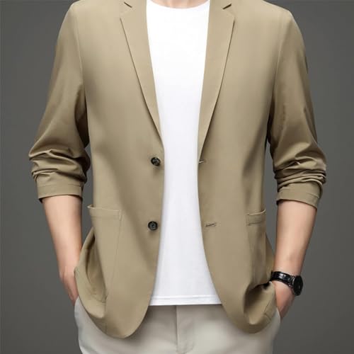 Men's Light Summer Suit Jacket, Mens Casual Blazer Sport Coat Lightweight Two Button Business Jackets3