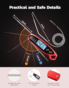 Vuwwey Instant Read Meat Thermometer Digital for Cooking with Dual Probe — photo 4 of 6