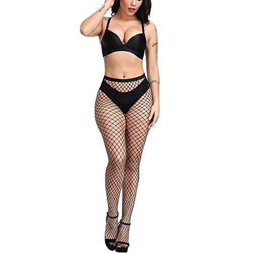 Image of Women's Sexy Thigh High Fishnet Stockings - High Waist Pantyhose Tights