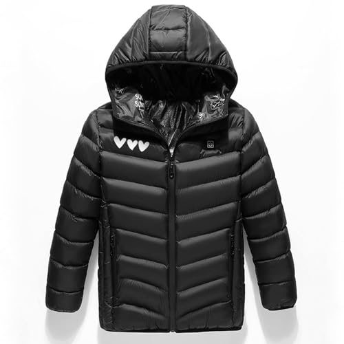 Heated Jacket for Kids Hood Jackets Boys Girls 3 Heating Zones Heated Coat USB Electric Body Warmer Waterproof Jacket4
