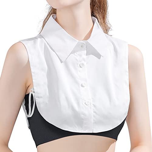 KLOLKUTTA Fake Collar Detachable Collar Blouse Dickey Collar Half Shirts Collar for Girls and Women Favors White