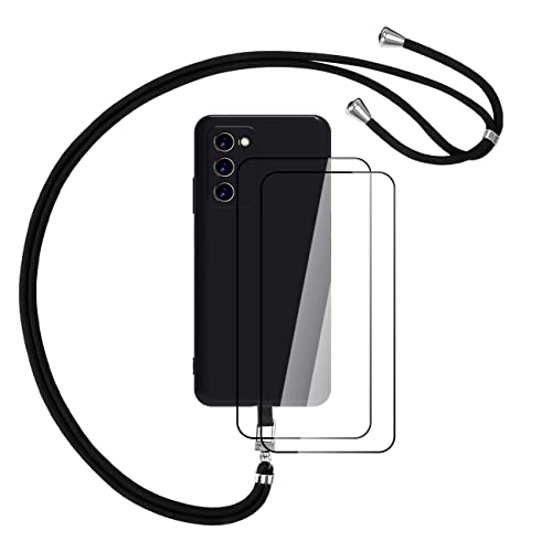 IEMY Funda con Cuerda para Samsung Galaxy A03S + 2PCS Protector Pantalla Cover