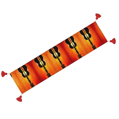 Chemin de table macramé anti-plis avec pompons pour habiller une table vide