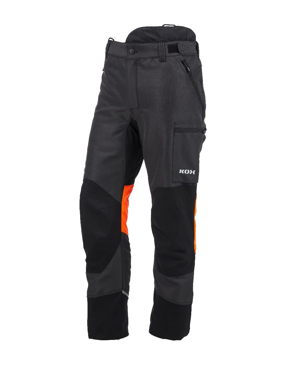 KOX Schnittschutzhose Duro 3.0 Anthrazit/Orange Größe 64 | Typ A