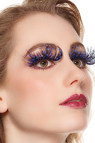 Dorisue Mermaid Party Lashes Anime Lashes Blue Eyelashes Dark Blue Colored Cosplay Blue Vessel Lashes 3D False Eyelashes Extension For Women Girls Night Show Costume Lashes For Woman #TOP3