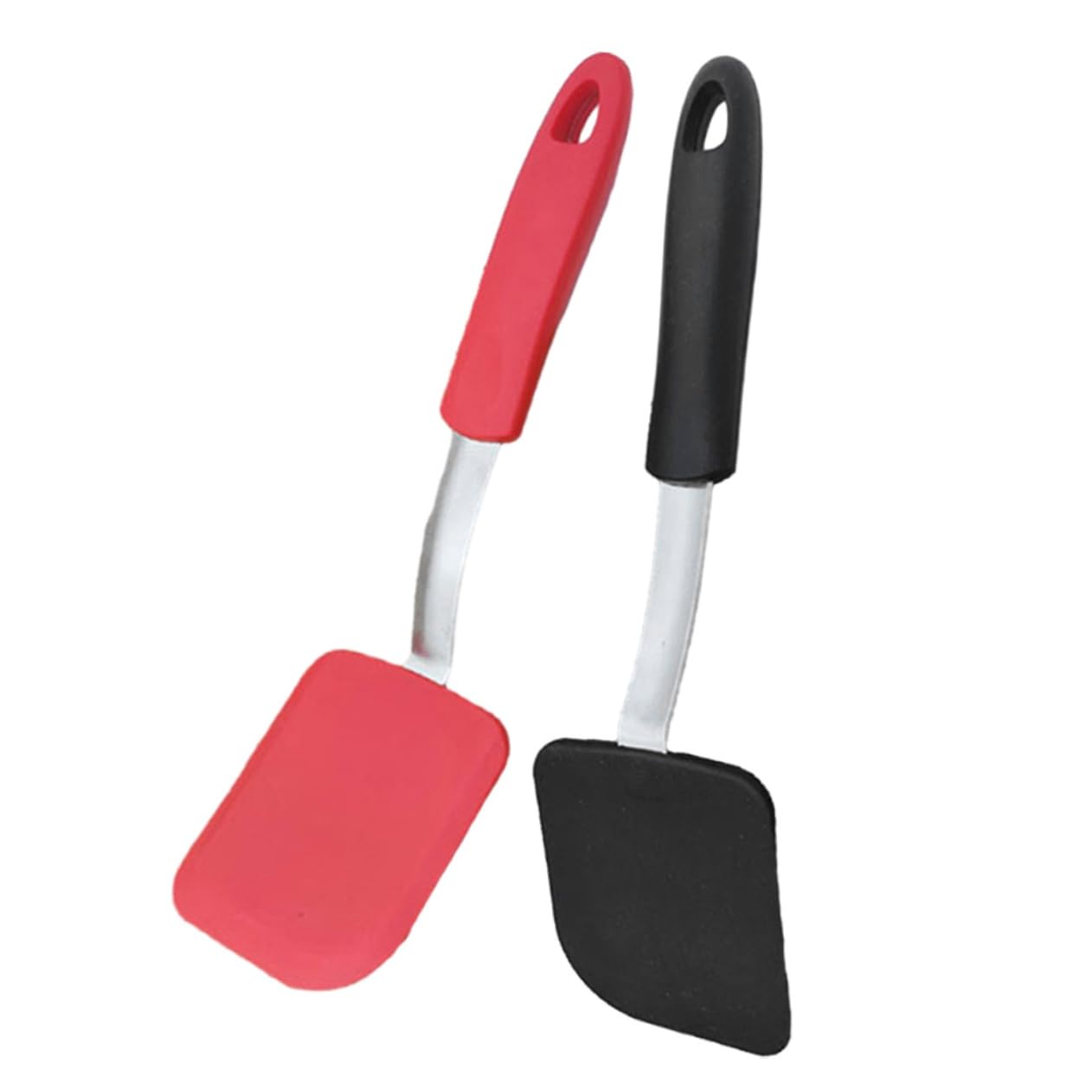 ABOOFAN 4 Set Spatola da Cucina per Cucinare Spatola per Torte Spatola Antiaderente Padella Profonda con Coperchio Zero Aria Spatola Wok Spatola da Cucina Portatile Gel di Silice 2 Pezzi*4