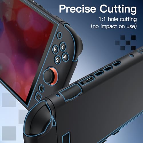 Image of JETech Slim Dockable Case for Nintendo Switch 2 (2025) 7.9 Inch, Soft TPU Grip Cover for Joy-Con Detachable, Matte Carrying Protective PC Back Shell, Anti-Scratch (Black)