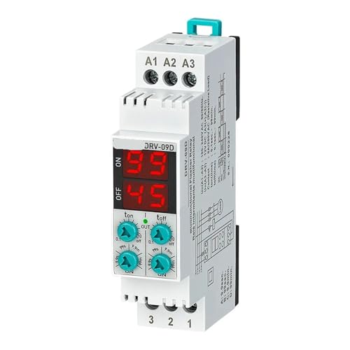 Relais clignotant multifonctionnel DRV-09 double temporisation
