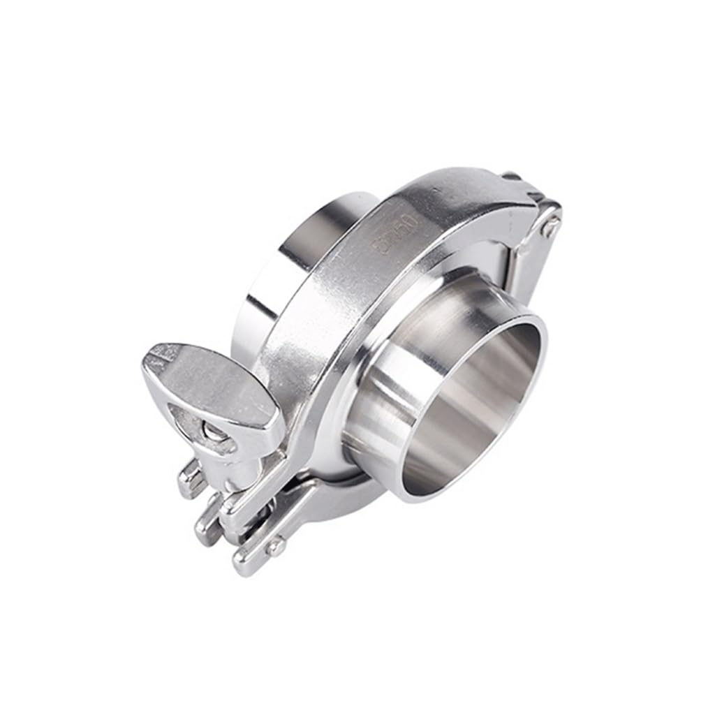 Refixamo One Color Pipe Clamps, Pipe Fittings 304 Ss Weld Ferrule Tri Clamp Ptfe/Silicone Gasket Multi Sizes(45Mmod64mm)