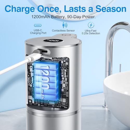 Image of Fachixy Automatic Liquid Soap Dispenser Touchless, Smart Digital Display