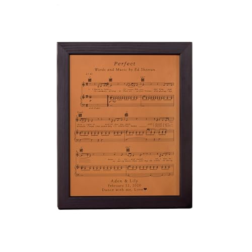 Leatherwork Anniversary Keepsake Sheet Music, 3rd Anniversary Keepsake, Love etched in...
