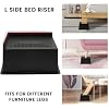 Bed Risers Heavy Duty, Oversized Furnitures Risers 6 inch Support 6000 lbs, Bed Table Rising Blocks, Fits for Couch, Sofa, Chair, Furniture Lifts (6 Inch Black 8 Pack)