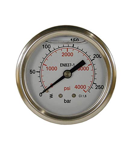 Manometre 160 bar 63mm fixation axiale 1/4