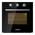 GASLAND Wall Oven 24 Inch, Built-in Electric Wall Ovens, 240V 3240W 2.3Cu.ft 5 Cooking Functions Wall Oven, CSA Approved, Black Glass