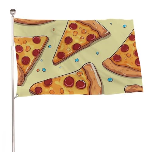 Bannières en polyester 200D robuste motif pizza haute densité