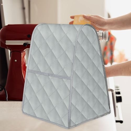 Funda para batidora de pie gris con bolsillos para accesorios 6
