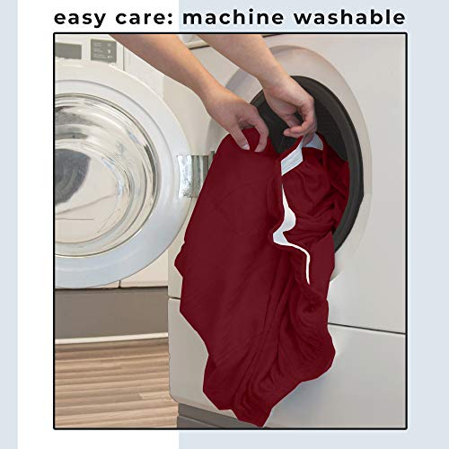 Great Bay Home Velvet Plush Stretch Loveseat Slipcover. Velvet Loveseat Furniture Protector, Soft Anti-Slip, High Stretch (Loveseat- 2 Seater, Zinfandel Red) #TOP5