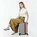 VH&GRED Fashionable & Durable Leather Suitcase - Lightweight Large Travel Luggage for Women with 4 Spinner Wheels, TSA Lock, Water-Resistant Elegant Design