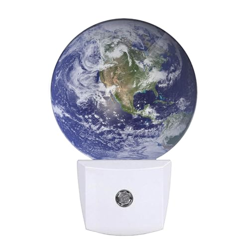 Image of Blue Earth Planet Night Light for Boys Girls Night Lights Plug into Wall for Boys Girls, Plug-in Nightlight 0.5W LED Lighting for Stairway Hallway Bedroom