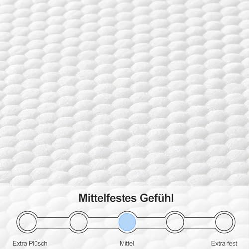 Molblly Matratze 140x200 18CM dick High Density Memory Foam, Soft Surface Fabric, Perfect Ultra...