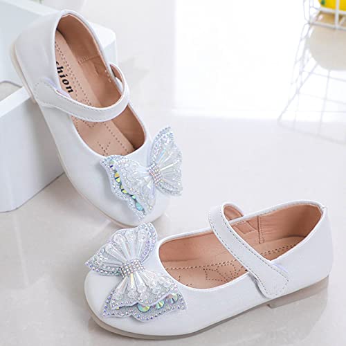 Toddler Girls Mary Jane Shoes with Glitter Bow Toddler Kids School Shoes Flat Dress Shoe Princess Dress Shoe4