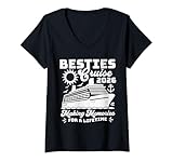 Photo Gallery donna besties cruise 2026 amici corrispondenti vacanze souvenir maglietta con collo a v Photo Gallery donna besties cruise 2026 amici corrispondenti vacanze souvenir maglietta con collo a v